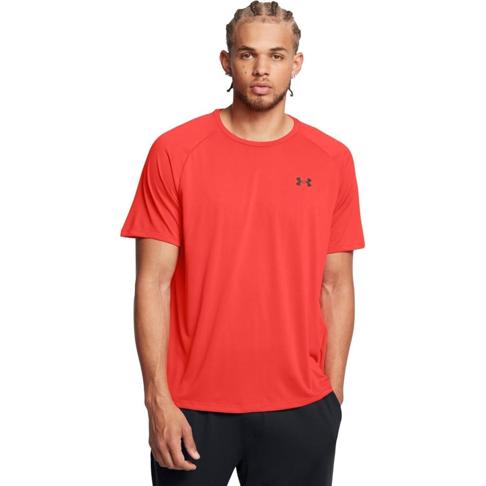 imageUnder Armour Mens Tech 20 ShortSleeve TShirt860 Dark Orange   Black