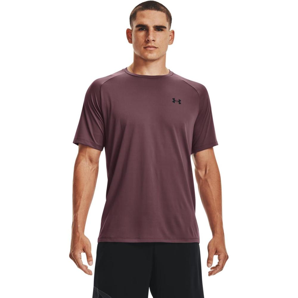 imageUnder Armour Mens Tech 20 ShortSleeve TShirtAsh Plum 554Black