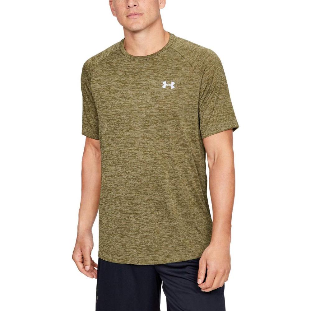 imageUnder Armour Mens Tech 20 ShortSleeve TShirtOutpost Green 331White