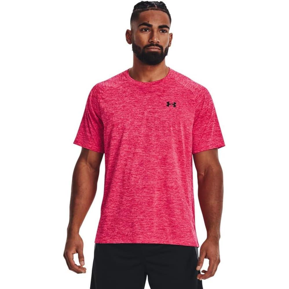 imageUnder Armour Mens Tech 20 ShortSleeve TShirtPenta Pink 975Black