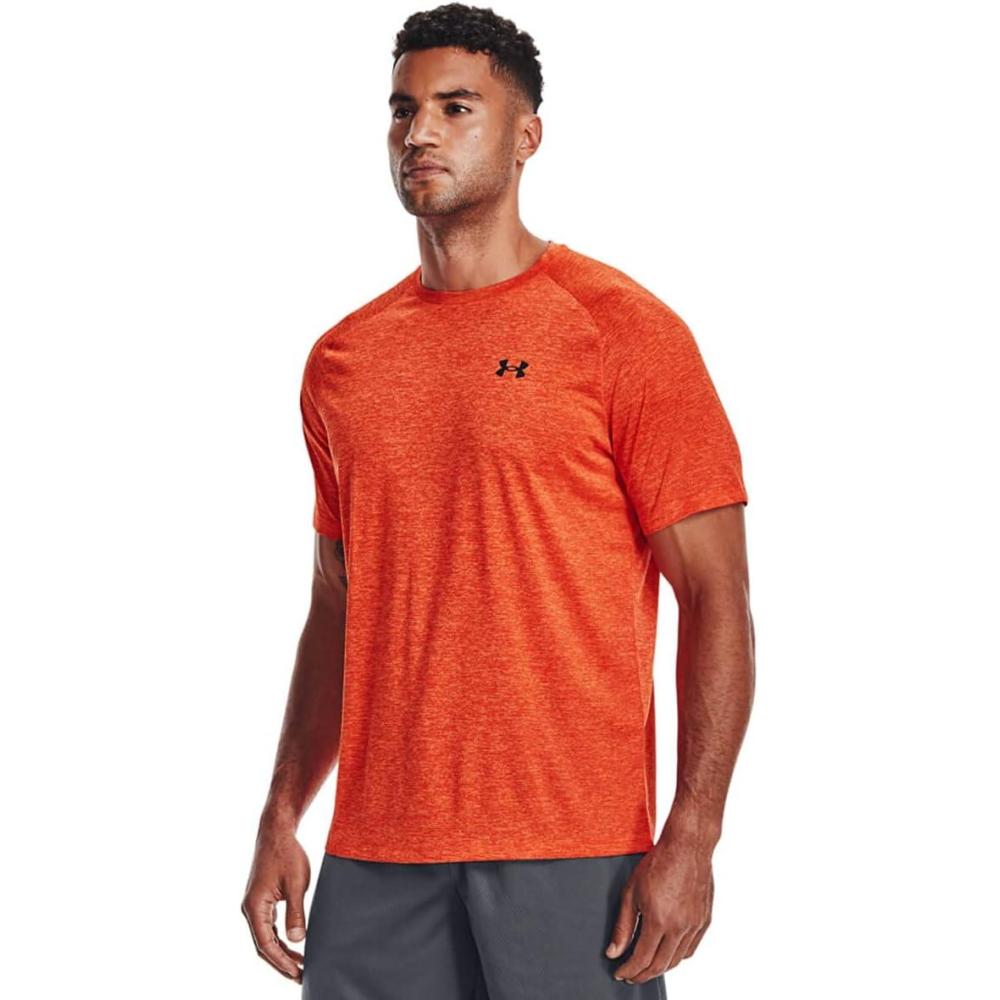 imageUnder Armour Mens Tech 20 ShortSleeve TShirtPhoenix Fire 296Black