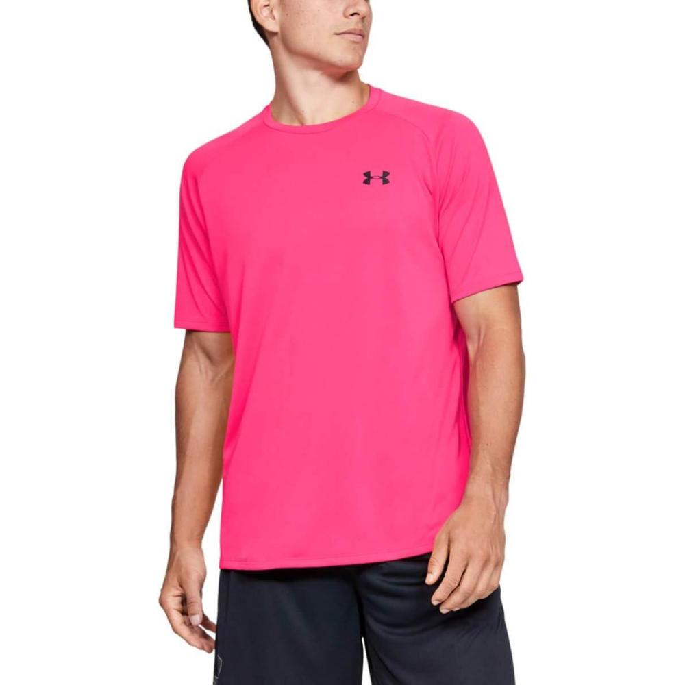 imageUnder Armour Mens Tech 20 ShortSleeve TShirtPink Surge 687Black