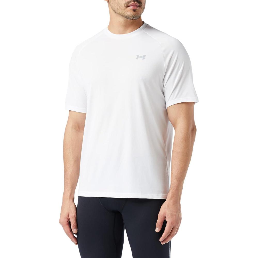 imageUnder Armour Mens Tech 20 ShortSleeve TShirtWhite 100Overcast Gray