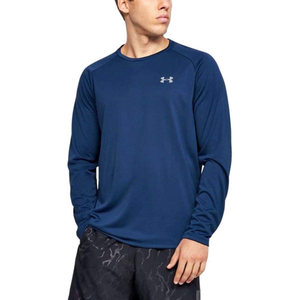 imageUnder Armour mens Tech 20 Long Sleeve TshirtAmerican Blue 449Mod Gray