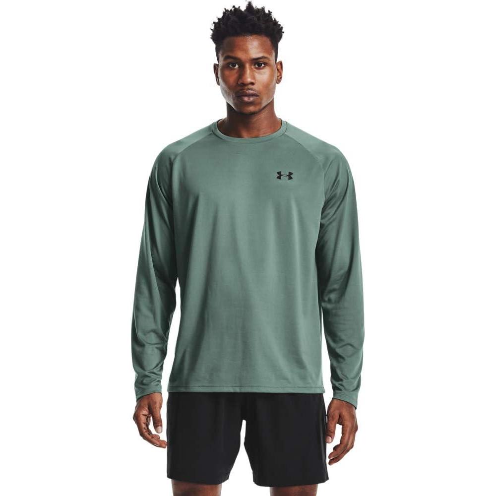 imageUnder Armour mens Tech 20 Long Sleeve TshirtToddy Green 370Black