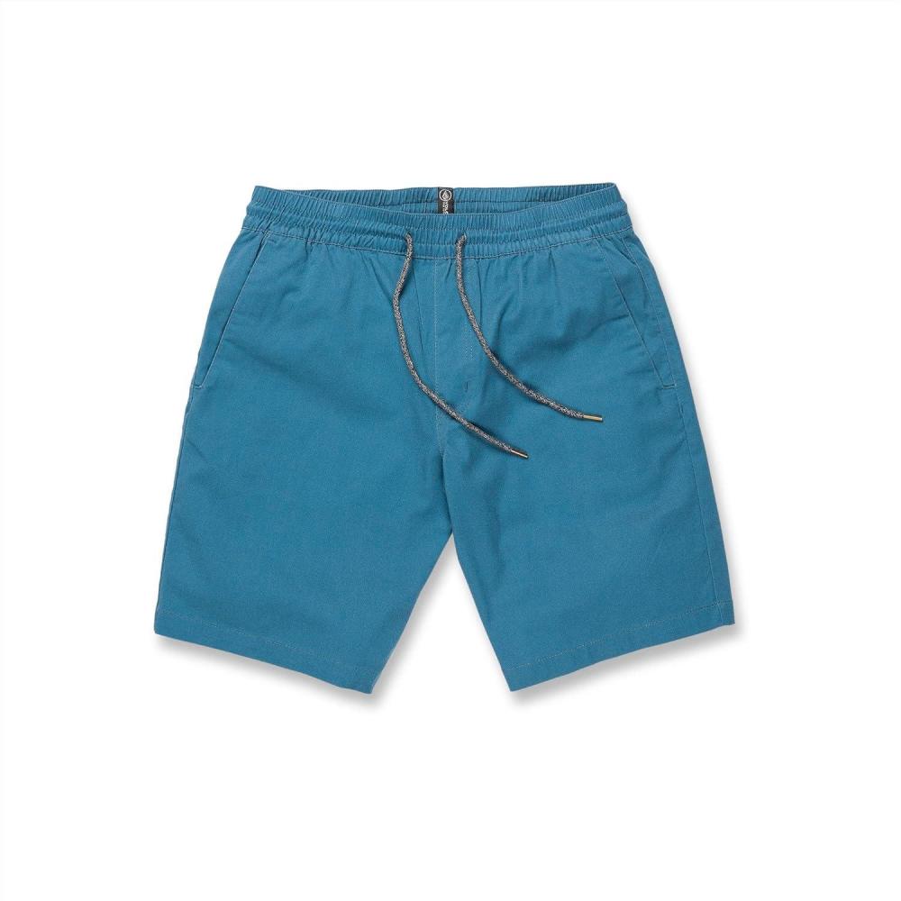 imageVolcom Mens Frickin Elastic Waist 19quot Chino ShortAged Indigo