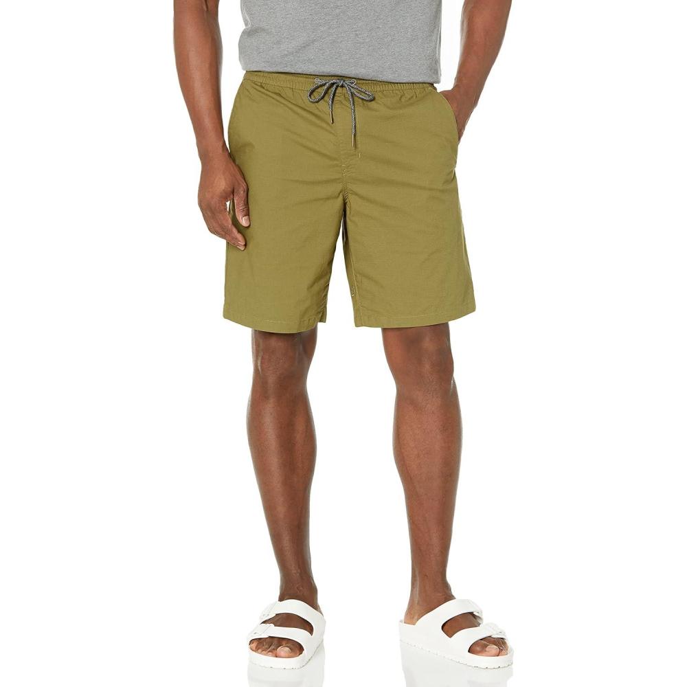 imageVolcom Mens Frickin Elastic Waist 19quot Chino ShortOld Mill