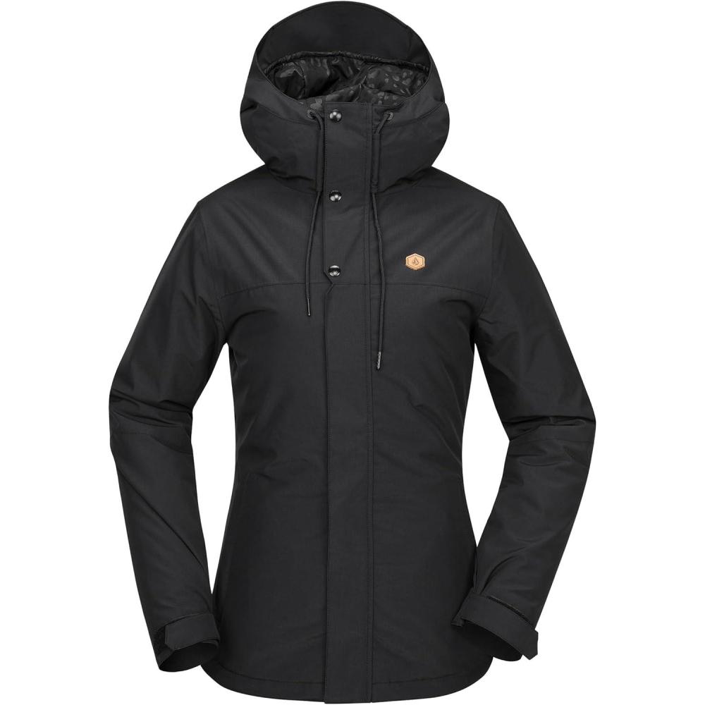 imageVolcom Womens Bolt Insulated Snowboard Ski Winter Hooded JacketBlack