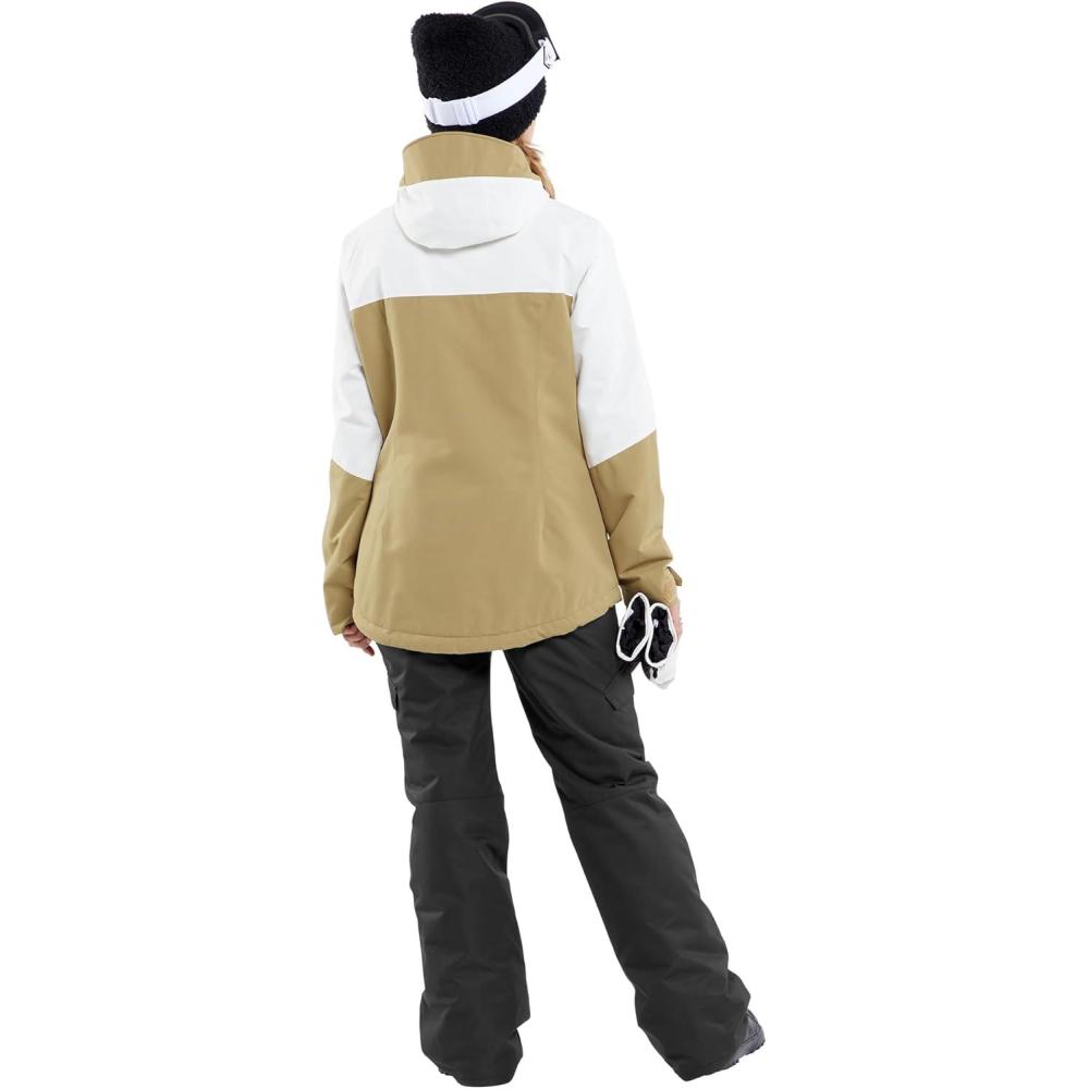 imageVolcom Womens Bolt Insulated Snowboard Ski Winter Hooded JacketDark Khaki S4
