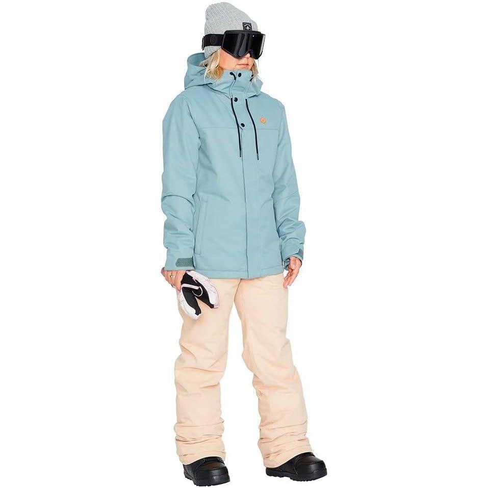 imageVolcom Womens Bolt Insulated Snowboard Ski Winter Hooded JacketGreen Ash S3