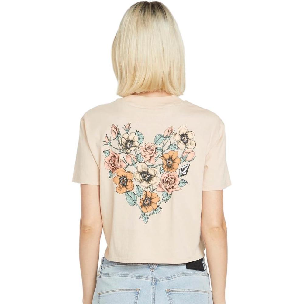 imageVolcom Womens Short Sleeve Pocket Dial Tee  Crew Neck TShirt with Chest Pocket and Screen PrintDusty Rose