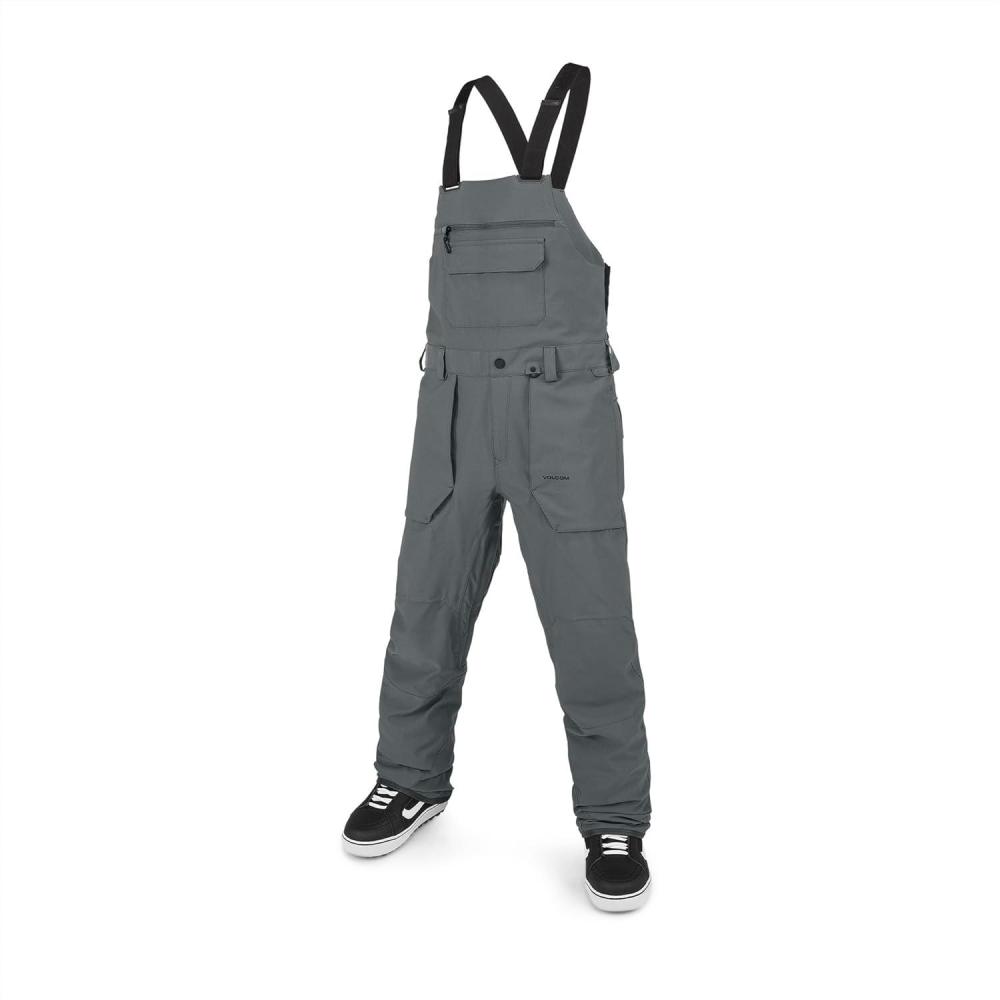 imageVolcom mens Roan Bib Overall Snowboard PantDark Grey S4
