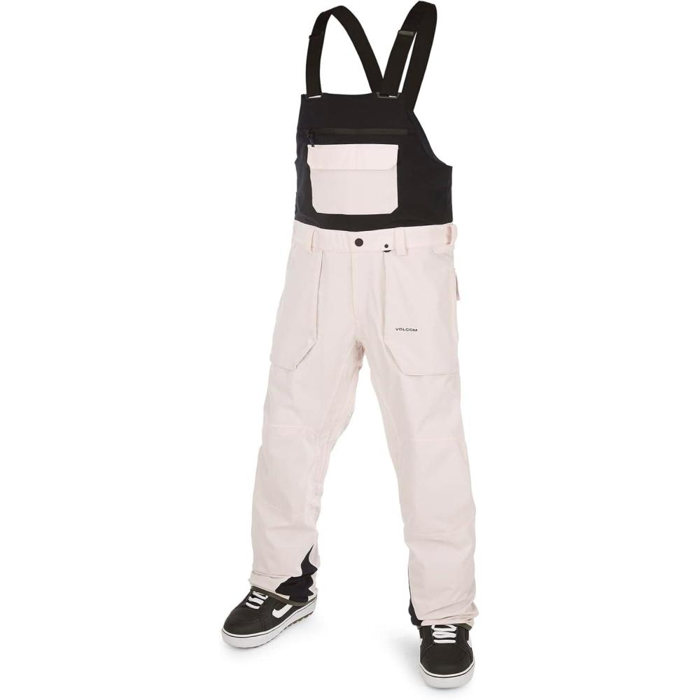 imageVolcom mens Roan Bib Overall Snowboard PantParty Pink S3