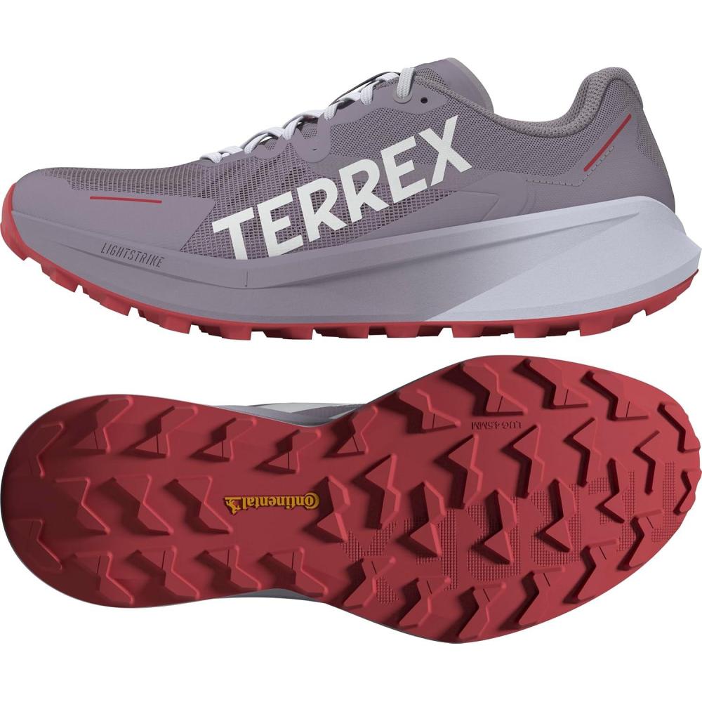 imageadidas Womens Terrex Agravic 3 Trail Running Shoes SneakerPreloved FigWhitePure Ruby