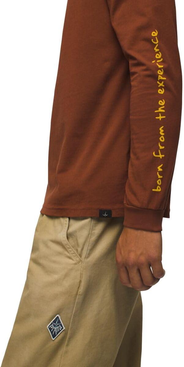 imageprAna Mens Heritage Graphic Ls TeeCrimson Logo