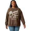 ARIAT Women’s Oversized Crew Sweatshirt(Banyan Bark)