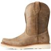 Ariat Rambler Recon Western Boots – Men’s Square Toe Work Boot(Brown Bomber)