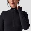 Backcountry, Cedars RWS Merino Mid-Wt Baselayer 1/4-Zip Top – Women’s(Black)
