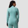 Backcountry, Cedars RWS Merino Mid-Wt Baselayer 1/4-Zip Top – Women’s(Oil Blue/Black)