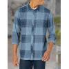 Billabong Mens Coastline Long Sleeve Flannel Shirt(Slate Blue Plaid)