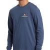 Billabong Men’s Range Long Sleeve Graphic Tee(Slate Blue)