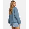 Billabong womens Ride in Oversized Crewneck Sweatshirt(Blue Shadow)