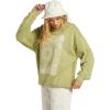 Billabong womens Ride in Oversized Crewneck Sweatshirt(Palm Green)
