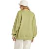 Billabong womens Ride in Oversized Crewneck Sweatshirt(Palm Green)