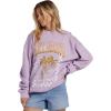 Billabong womens Ride in Oversized Crewneck Sweatshirt(Peaceful Lilac)
