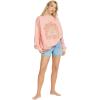 Billabong womens Ride in Oversized Crewneck Sweatshirt(Peach Kiss S125)