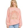 Billabong womens Ride in Oversized Crewneck Sweatshirt(Peach Kiss S125)