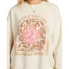Billabong womens Ride in Oversized Crewneck Sweatshirt(Whitecap)