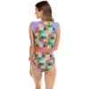 Body Glove Women’s Stand Up Zip Front Paddle One Piece Swimsuit with UPF 50+(Aloha Vibes)