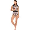 Body Glove Women’s Stand Up Zip Front Paddle One Piece Swimsuit with UPF 50+(Matira Floral)
