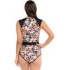 Body Glove Women’s Stand Up Zip Front Paddle One Piece Swimsuit with UPF 50+(Matira Floral)