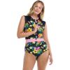Body Glove Women’s Stand Up Zip Front Paddle One Piece Swimsuit with UPF 50+(Tropical Island)