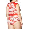 Body Glove Women’s Stand Up Zip Front Paddle One Piece Swimsuit with UPF 50+(Tropik Vibe Floral)