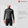 CASTELLI Men’s Squadra Stretch Jacket, Windproof Zip Up Shell with High Collar for Road and Gravel Biking I Cycling(Light Black/Dark Gray)