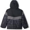 Columbia Boys’ Lightning Lift Iii Printed Jacket(Black Warp Plaid/City Grey)