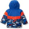 Columbia Boys’ Lightning Lift Iii Printed Jacket(Collegiate Navy Highland/Mountain Blue/Spicy)
