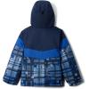 Columbia Boys’ Lightning Lift Iii Printed Jacket(Collegiate Navy Warp Plaid/Mtn Blue)