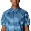 Columbia Men’s Silver Ridge Utility Lite Novelty Short Sleeve(Collegiate Navy Pulaski Plaid)