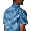Columbia Men’s Silver Ridge Utility Lite Novelty Short Sleeve(Collegiate Navy Pulaski Plaid)