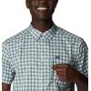Columbia Men’s Silver Ridge Utility Lite Novelty Short Sleeve(Niagara Pulaski Plaid)