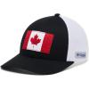 Columbia Unisex PFG Fischflagge Mesh Ballkappe – Hoch Cap(Black/Canada Flag)