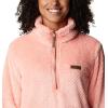 Columbia womens Fire Side Sherpa 1/4 Zip(Coral Reef)