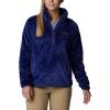 Columbia womens Fire Side Sherpa 1/4 Zip(Dark Sapphire)