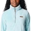 Columbia womens Fire Side Sherpa 1/4 Zip(Green)