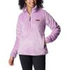Columbia womens Fire Side Sherpa 1/4 Zip(Purple)