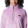 Columbia womens Fire Side Sherpa 1/4 Zip(Purple)